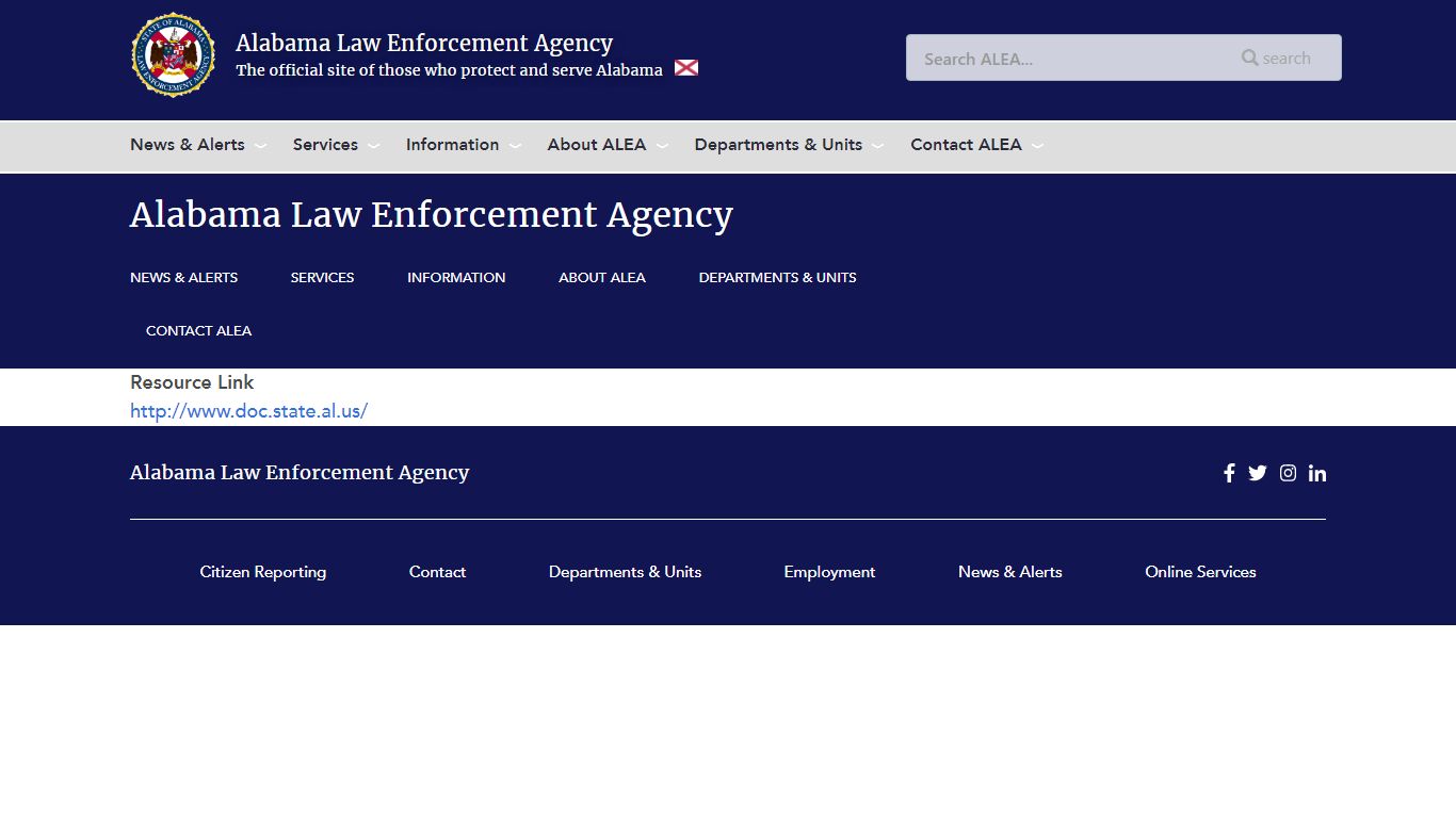 Alabama Department of Corrections | Alabama Law Enforcement Agency